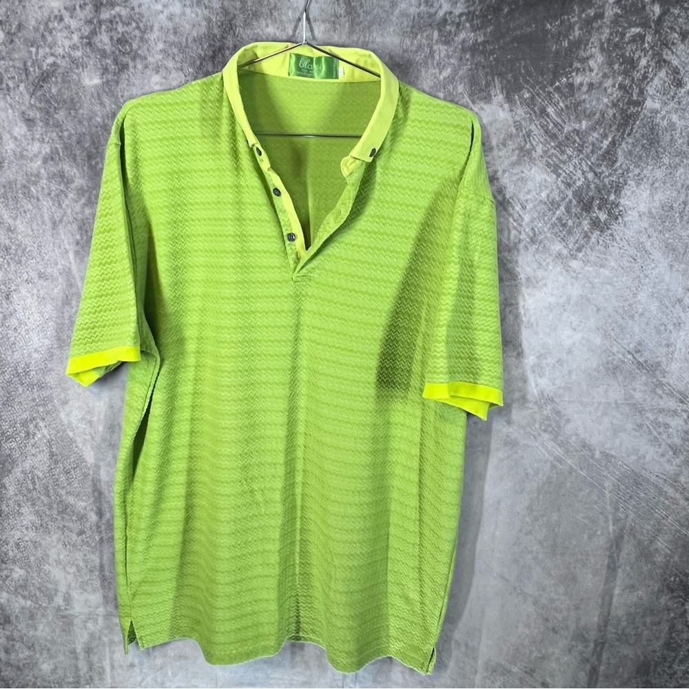 Blanc Mens Large Green Polo Shirt